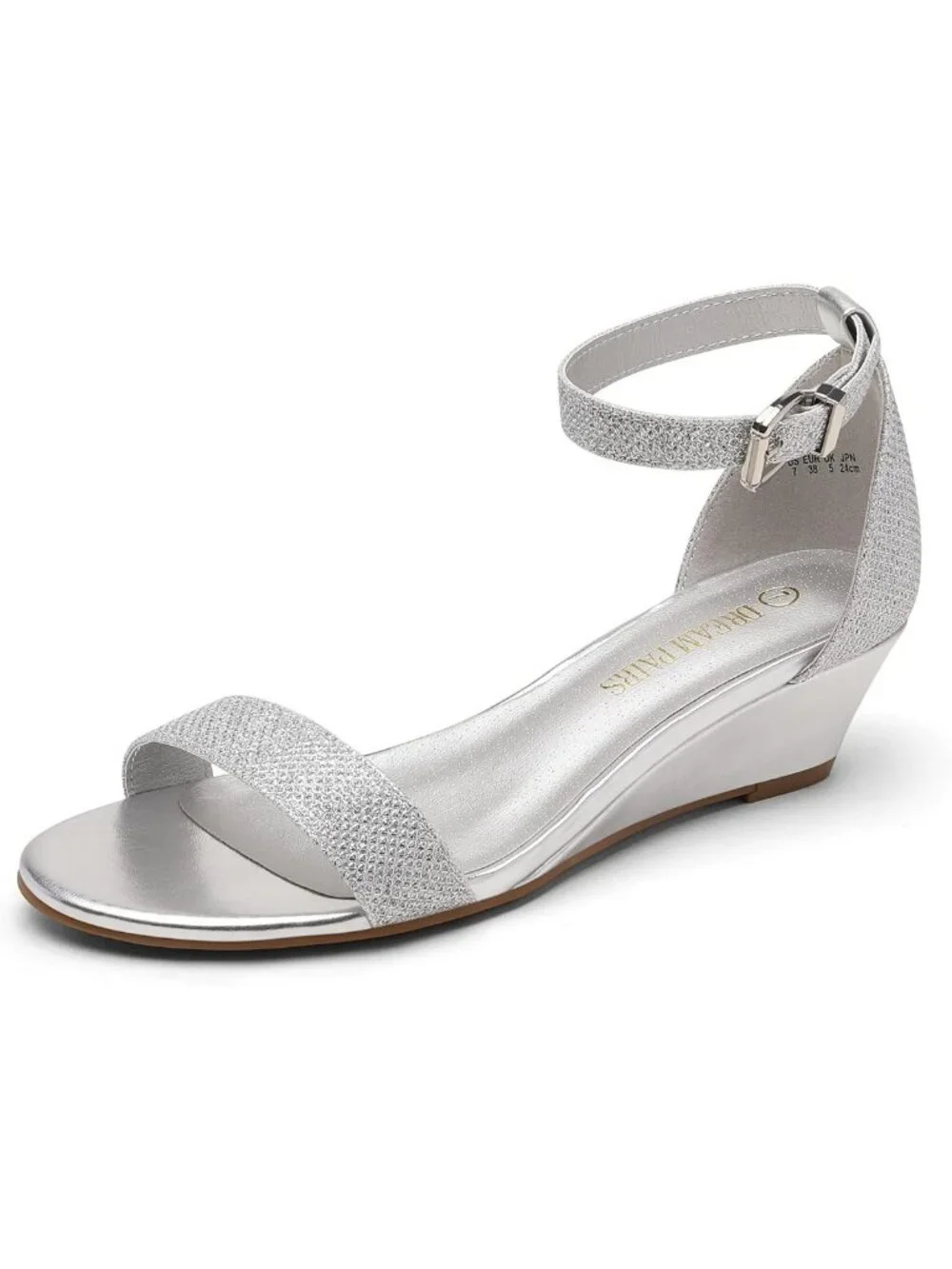 Chic Women's Ankle Strap Low Wedge Sandals - Comfortable & Stylish Footwear